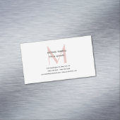 Berufliche Minimalistische Mit Monogramm Visitenka Magnetische Visitenkarte (Beispiel)