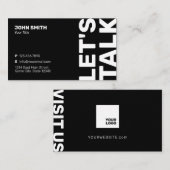 Berufliche Minimalistische Moderne Visitenkarte (Vorne/Hinten)