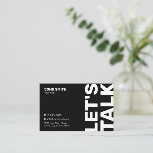 Berufliche Minimalistische Moderne Visitenkarte (Stehend Vorderseite)