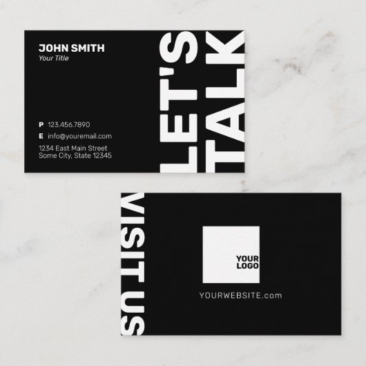Berufliche Minimalistische Moderne Visitenkarte (Vorne/Hinten)