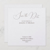 Berufliche Minimalistische Perle Shimmer Save The Date (Vorne/Hinten)