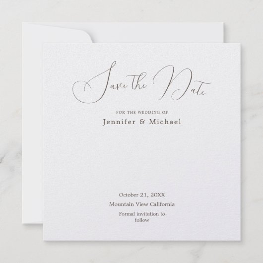 Berufliche Minimalistische Perle Shimmer Save The Date (Vorderseite)