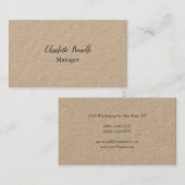 Berufliche Minimalistische Premium Kraft Visitenkarte (Vorne/Hinten)