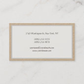 Berufliche Minimalistische Premium Kraft Visitenkarte (Rückseite)