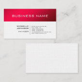Berufliche Minimalistische Premium-Linde Rot Weiß Visitenkarte (Vorne/Hinten)
