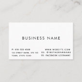 Berufliche Minimalistische QR-Code-Visitenkarte Visitenkarte (Rückseite)