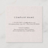 Berufliche Minimalistische quadratische Quadratische Visitenkarte (Rückseite)