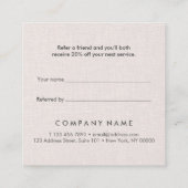 Berufliche Minimalistische quadratische Visitenkarte (Rückseite)