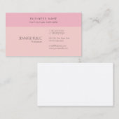 Berufliche Minimalistische Rosa Vorlage Visitenkarte (Vorne/Hinten)