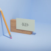 Berufliche minimalistische Sage Green Monogram Visitenkarte