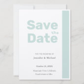 Berufliche Minimalistische Schlicht Moderne Blaue  Save The Date (Vorderseite)