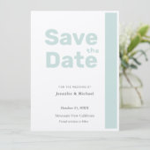 Berufliche Minimalistische Schlicht Moderne Blaue Save The Date (Stehend Vorderseite)