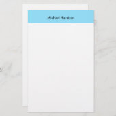 Berufliche Minimalistische Schlichte Blautöne Briefpapier (Vorne/Hinten)
