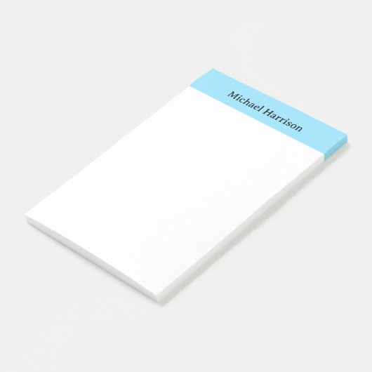 Berufliche Minimalistische Schlichte Blautöne Post-it Klebezettel (angewinkelt)