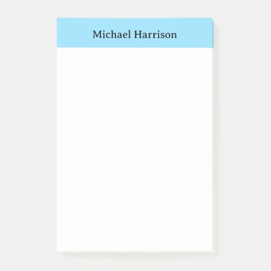 Berufliche Minimalistische Schlichte Blautöne Post-it Klebezettel (Vorderseite)