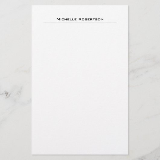 Berufliche Minimalistische Schlichte Einfache Mode Briefpapier (Vorderseite)
