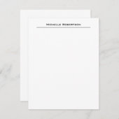 Berufliche Minimalistische Schlichte Einfache Mode Mitteilungskarte (Vorne/Hinten)