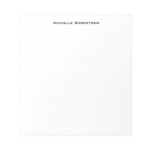 Berufliche Minimalistische Schlichte Einfache Mode Notizblock (Vorderseite)