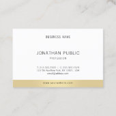 Berufliche Minimalistische Schlichte Elegante Visitenkarte (Rückseite)