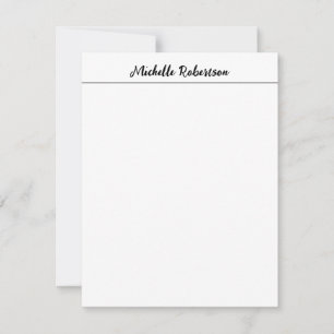 Berufliche Minimalistische Schlichte Handschrift Mitteilungskarte