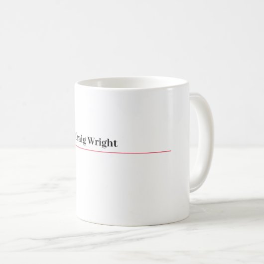 Berufliche Minimalistische Schlichte Klassik Perso Kaffeetasse (VorderseiteRechts)