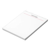 Berufliche Minimalistische Schlichte Klassik Perso Notizblock (Rotiert)