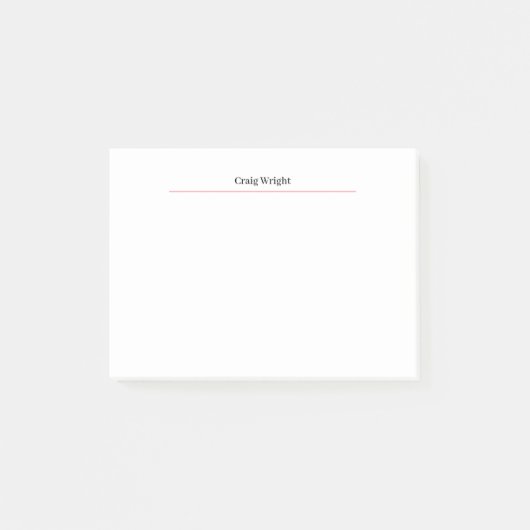 Berufliche Minimalistische Schlichte Klassik Perso Post-it Klebezettel (Vorderseite)