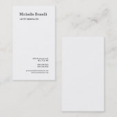 Berufliche Minimalistische Schwarz/Weiß-Klassik Visitenkarte (Vorne/Hinten)