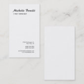 Berufliche Minimalistische Schwarz/Weiß Moderne Sc Visitenkarte (Vorne/Hinten)