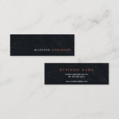 Berufliche Minimalistische Schwarze Halbpension Mini Visitenkarte (Vorne/Hinten)