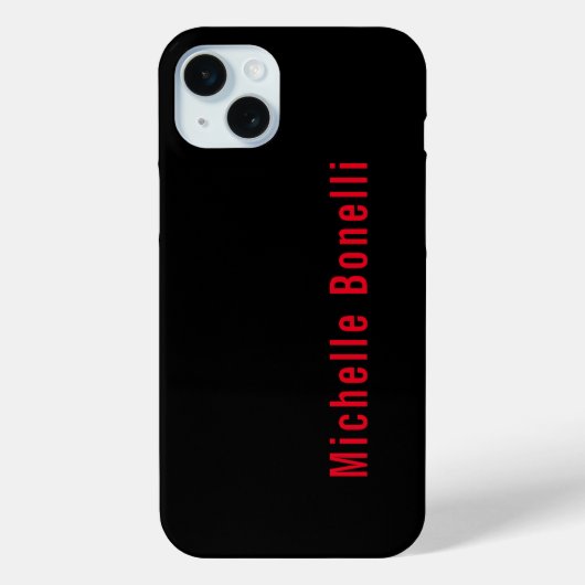Berufliche Minimalistische Schwarze Rot Moderne Sc Case-Mate iPhone Hülle (Rückseite)