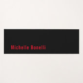 Berufliche Minimalistische Schwarze Rot Moderne Sc Yogamatte (Vorderseite (Horizontal))