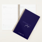 Berufliche Minimalistische Script Navy Custom Planer (Anzeige)
