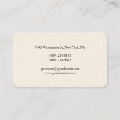 Berufliche Minimalistische Signatur Visitenkarte (Rückseite)