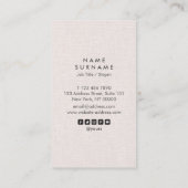 Berufliche Minimalistische vertikale Visitenkarte (Rückseite)