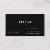 Berufliche Minimalistische Visitenkarte (Rückseite)