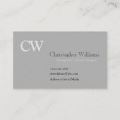 Berufliche Minimalistische Visitenkarte (Rückseite)