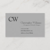 Berufliche Minimalistische Visitenkarte (Rückseite)