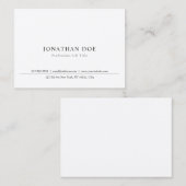 Berufliche Minimalistische Vorlage klassisch Visitenkarte (Vorne/Hinten)