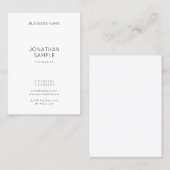 Berufliche Minimalistische Vorlage Modernes Elegan Visitenkarte (Vorne/Hinten)