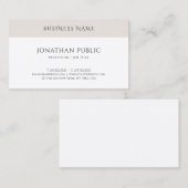 Berufliche Minimalistische Vorlage Modernes Top Visitenkarte (Vorne/Hinten)