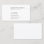 Berufliche Minimalistische Vorlagentrendy Visitenkarte (Vorne/Hinten)