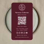 Berufliche Minimallist Burgundy Business Card Visitenkarte
