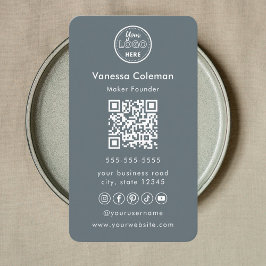 Berufliche Minimallist Trendy Navy Business Card Visitenkarte