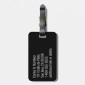 Berufliche Mit Monogramm Gepäcktasche Gepäckanhänger (Rückseite vertikal)