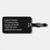 Berufliche Mit Monogramm Gepäcktasche Gepäckanhänger (Rückseite horizontal)