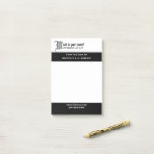 Berufliche mit Monogramm Rechtsgeschäfte| Zolltari Post-it Klebezettel (Auf Schreibtisch)