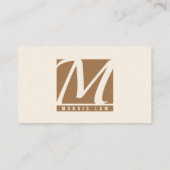 Berufliche Mit Monogramm Visitenkarte (Rückseite)