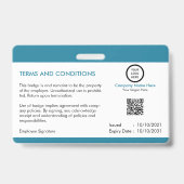 Berufliche Mitarbeiter-ID für das benutzerdefinier Ausweis (Rückseite)