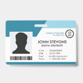 Berufliche Mitarbeiter-ID für das benutzerdefinier Ausweis (Vorderseite)